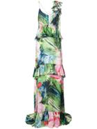 Natori Sunset Palms Tiered Dress - Multicolour
