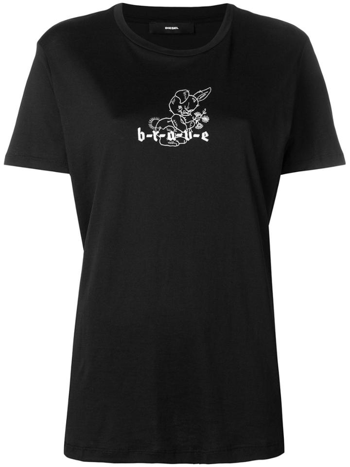 Diesel T-flavia-c T-shirt - Black
