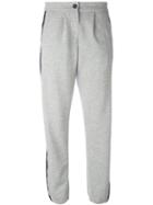 Twin-set - Stripe Detail Sweatpants - Women - Cotton/polyester - Xs, Women's, Grey, Cotton/polyester