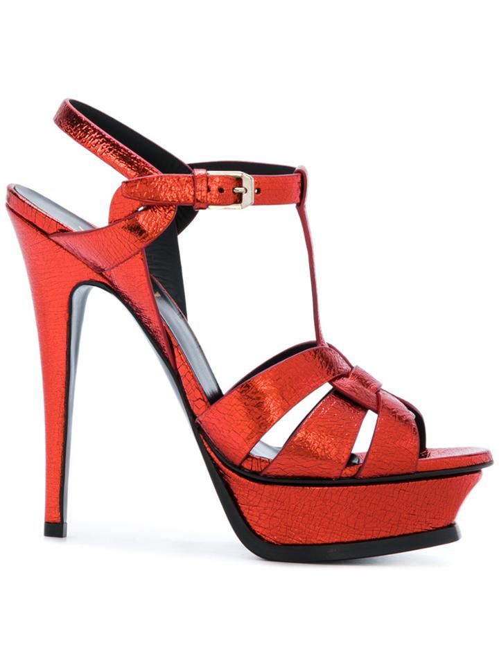 Saint Laurent Classic Tribute 105 Sandals - Red