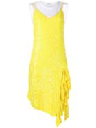 P.a.r.o.s.h. Sequinned Asymmetric Dress - Yellow