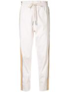Bassike Stripe Detail Waisted Trousers - White
