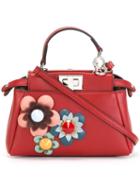 Fendi Micro 'peekaboo' Crossbody Bag, Women's, Red