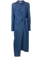 Tibi Long Denim Dress - Blue