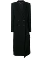 Alexander Mcqueen Cashmere Double Breasted Coat - Black