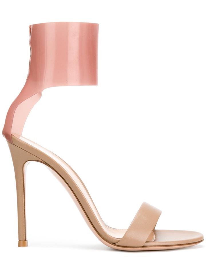 Gianvito Rossi Ankle Cuff Toe Strap Sandals - Nude & Neutrals