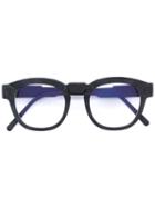 Kuboraum - Burnt Round Glasses - Unisex - Acetate - One Size, Black, Acetate