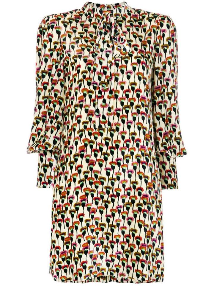 Chloé Poppy Print Shift Dress - Neutrals