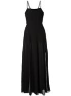 Givenchy Pearl Strap Evening Dress, Women's, Size: 36, Black, Silk/acetate