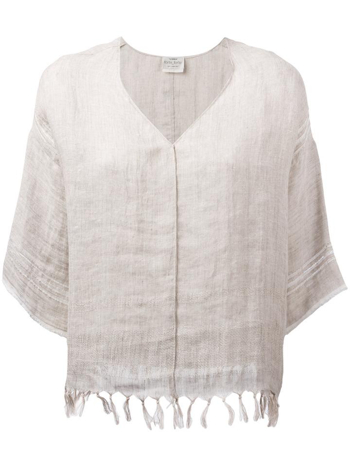 Forte Forte - Fringed Jumper - Women - Linen/flax - 2, Nude/neutrals, Linen/flax