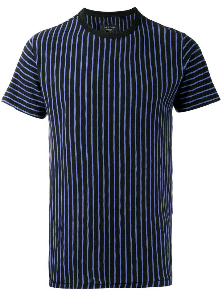 Rag & Bone Classic Striped T-shirt, Men's, Size: Medium, Black, Cotton