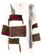 I'm Isola Marras Patchwork Knit Jumper - White