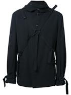 Yohji Yamamoto Adjustable Straps Jacket, Men's, Size: 2, Black, Cupro/wool
