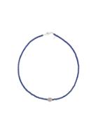 Catherine Michiels Beads Necklace, Women's, Blue, Silver/lapis Lazuli