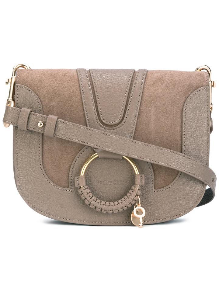 See By Chloé Cross Body Bag, Women's, Nude/neutrals, Cotton/leather/suede