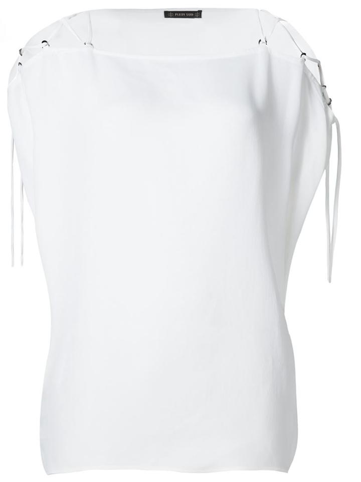 Plein Sud Lace-up Shoulder Top