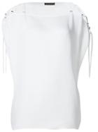 Plein Sud Lace-up Shoulder Top