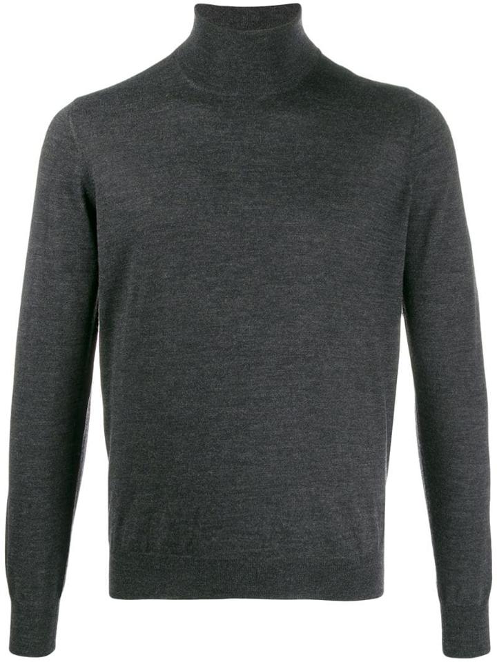 Tagliatore Roll Neck Pullover - Grey