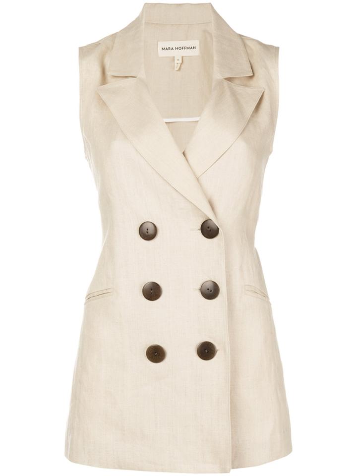 Mara Hoffman Francie Double Breasted Vest - Nude & Neutrals