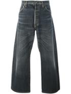Yohji Yamamoto Vintage Wide Leg Jeans, Men's, Size: 38, Black