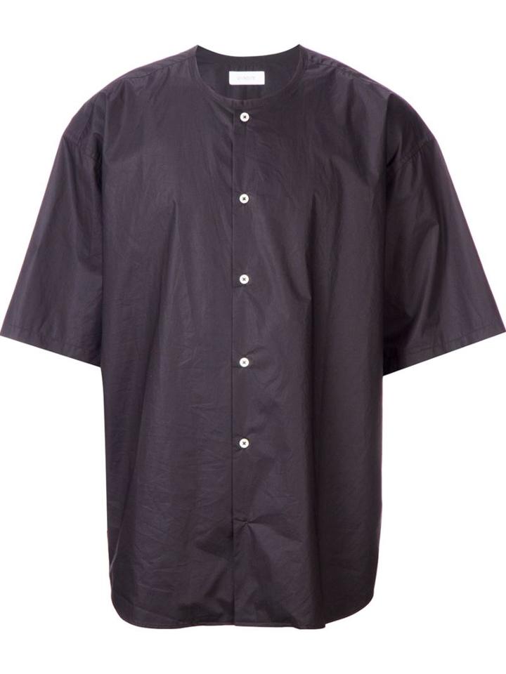 En Route Band Collar Shirt, Men's, Size: 1, Black, Cotton