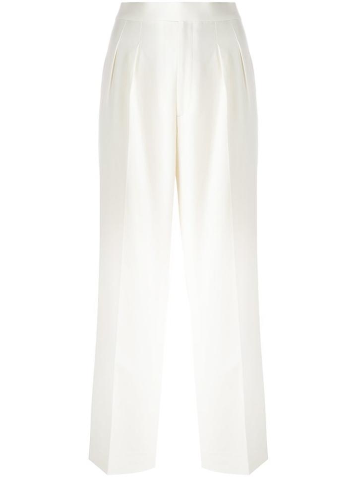 Polo Ralph Lauren Cropped Trousers, Women's, Size: 10, White, Polyester/wool