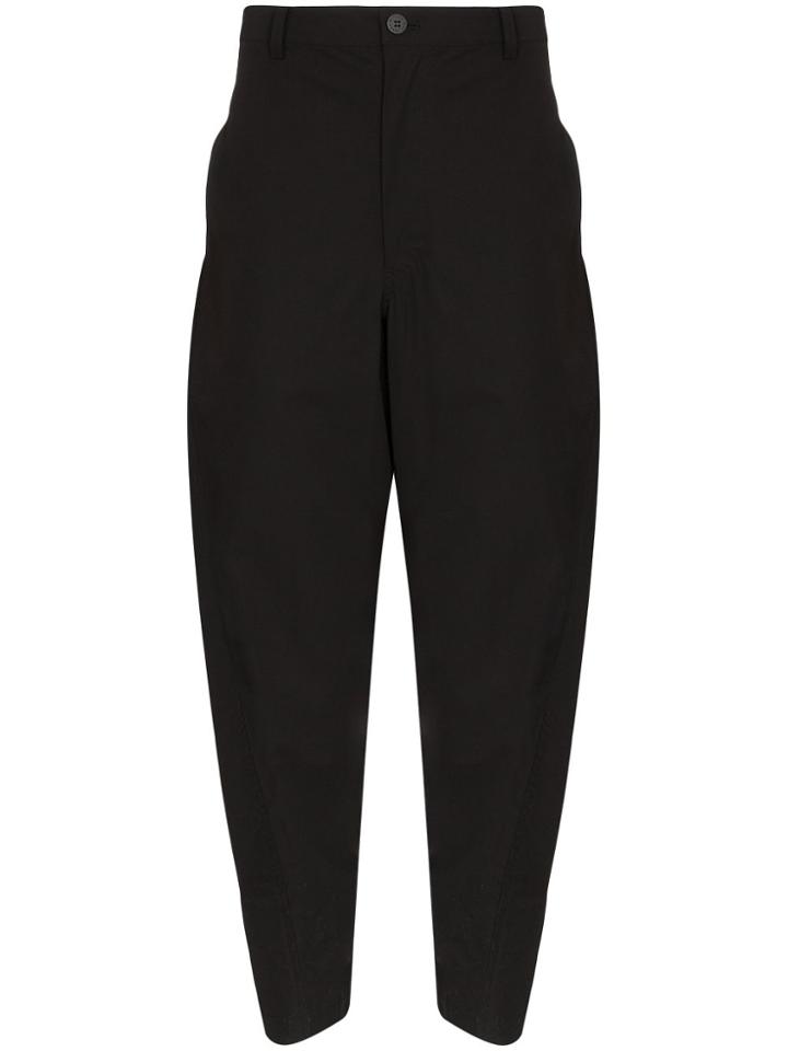 Issey Miyake Cropped Straight-leg Trousers - Black