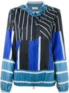 Pierre-louis Mascia - Multi-stripe Hooded Jacket - Women - Polyamide - S, Blue, Polyamide