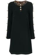 Dolce & Gabbana Buttoned A-line Dress - Black