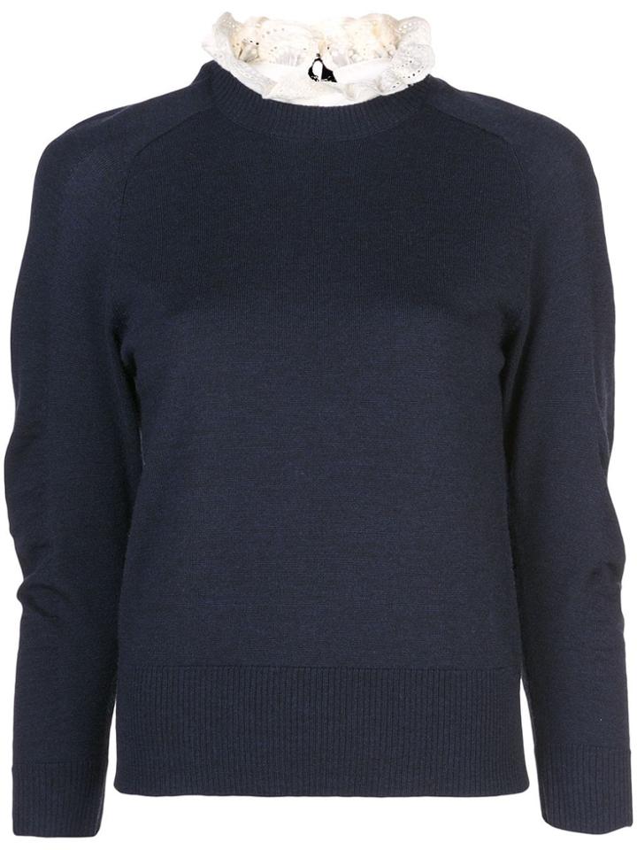 Sea Double Neck Jumper - Blue