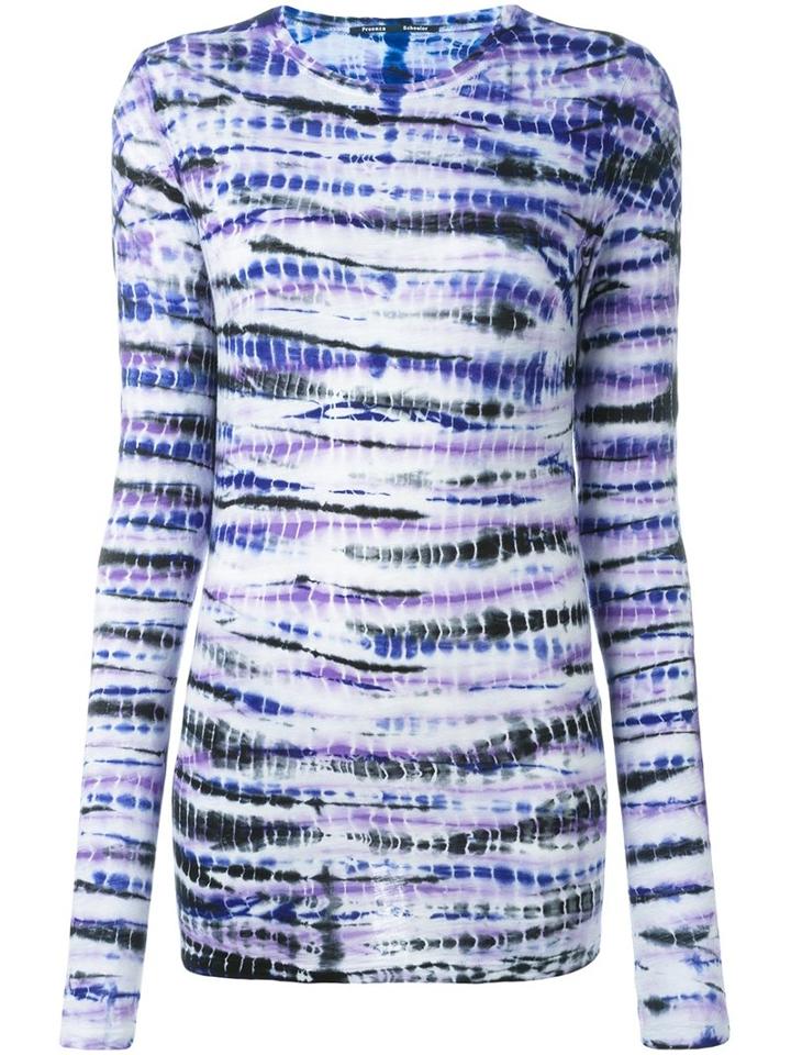 Proenza Schouler Tie Dye Print T-shirt, Women's, Size: Xs, Pink/purple, Cotton