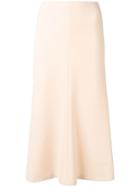 A.w.a.k.e. Mode Curved Midi Full Skirt - Neutrals