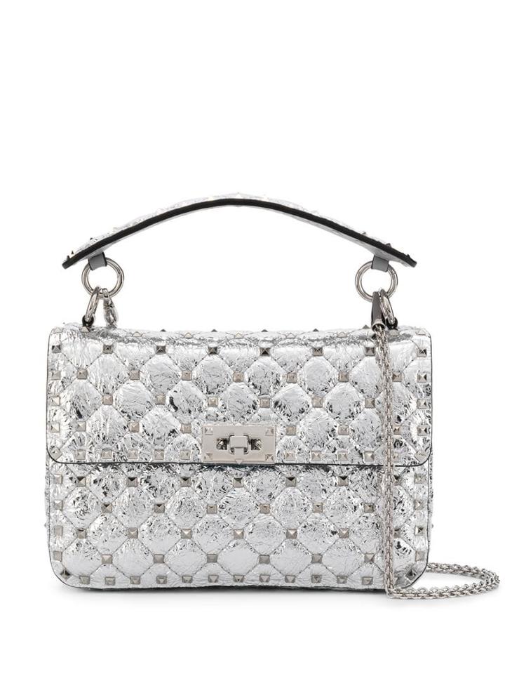 Valentino Valentino Garavani Rockstud Spike Crossbody Bag - Silver