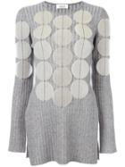 Aviù Embellished Ribbed Jumper, Women's, Size: Medium, Grey, Virgin Wool/polyamide/cashmere/polyester