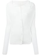 Issey Miyake Cauliflower - Wide Collar Cardigan - Women - Polyester - One Size, Women's, White, Polyester