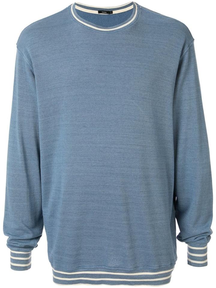 Bassike Contrast-trim Sweater - Blue