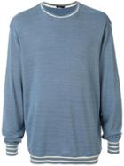 Bassike Contrast-trim Sweater - Blue