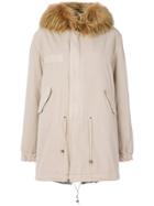 Mr & Mrs Italy Trimmed Hood Mid Parka - Nude & Neutrals