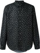 Ps Paul Smith Printed Shirt, Men's, Size: Xl, Black, Cotton/linen/flax