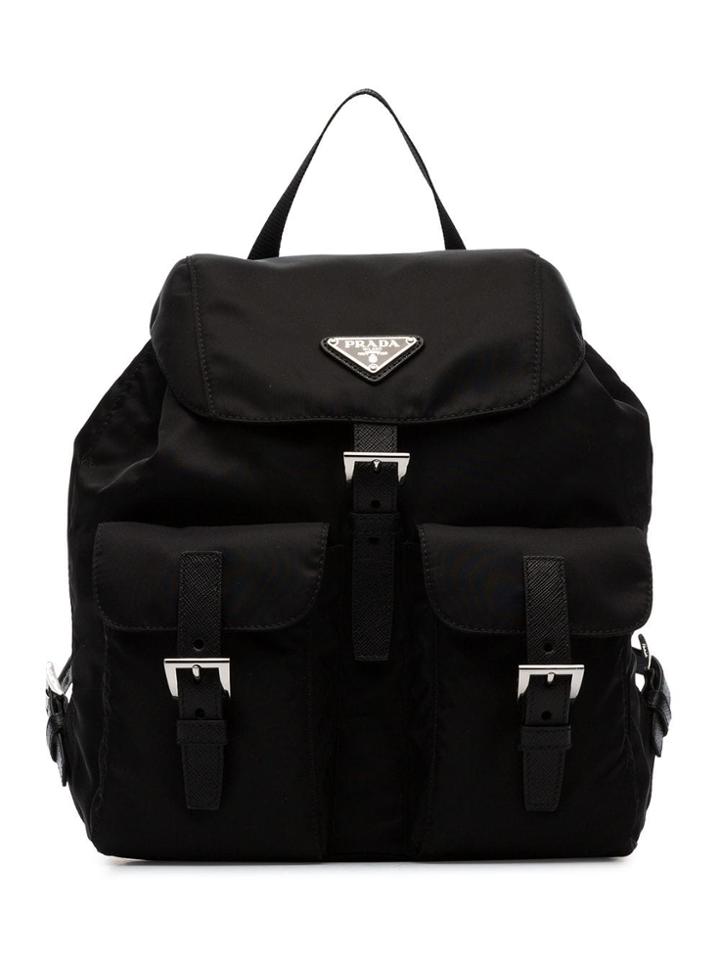 Prada Black Nylon Small Backpack