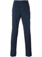 Armani Collezioni Slim-fit Chinos, Men's, Size: 56, Blue, Cotton/spandex/elastane