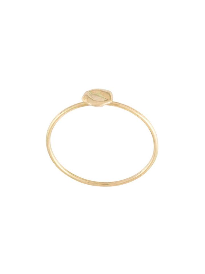 Natasha Collis 18kt Yellow Gold Nugget Stacking Ring, Women's, Size: 53.1, Metallic