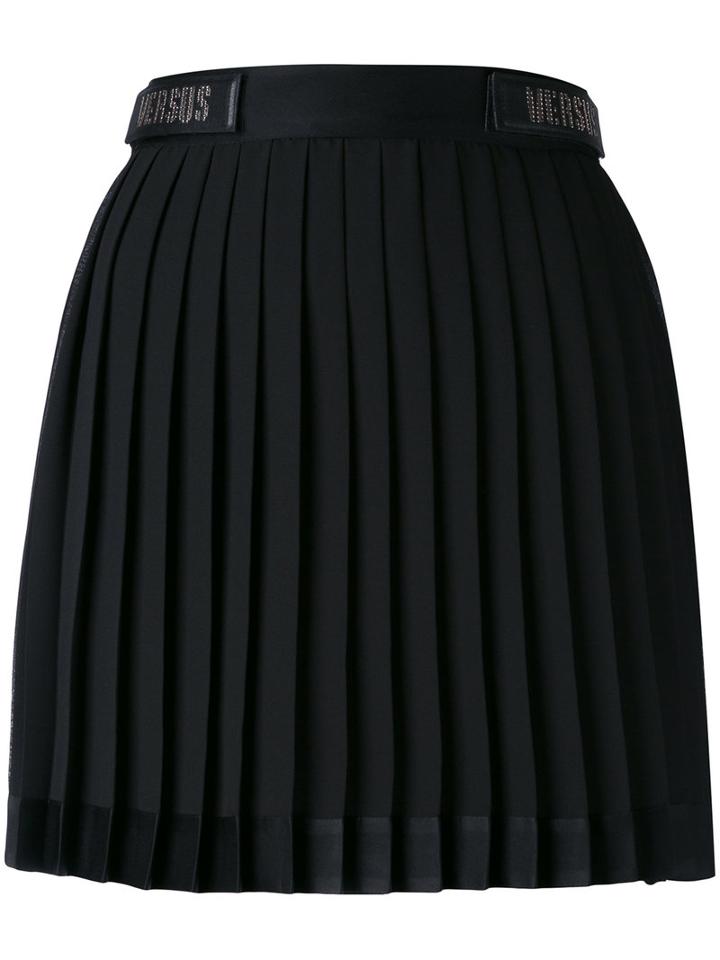 Versus - Logo Mini Skirt - Women - Polyester - 42, Black, Polyester