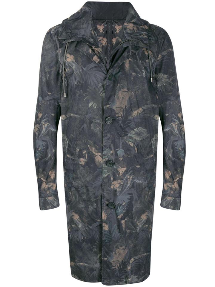 Etro Foliage Print Shell Parka Jacket - Green