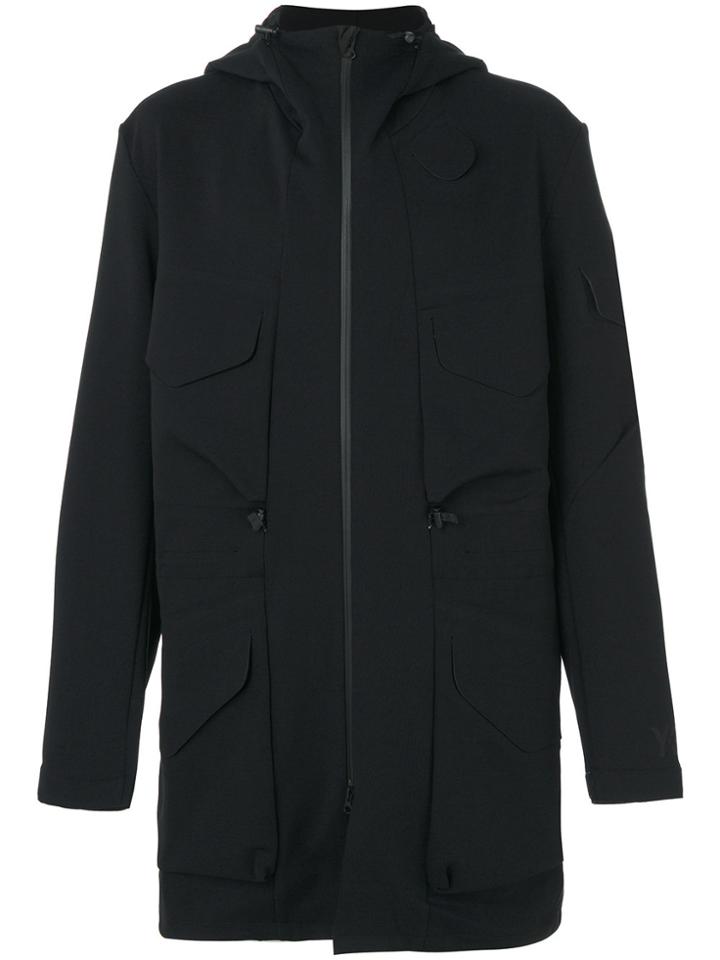 Y-3 Hooded Coat - Black