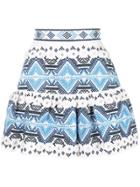 Alexis Embroidered A-line Mini Skirt - White