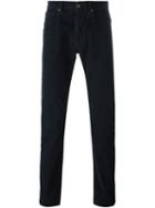 Incotex Textured Trousers, Men's, Size: 33, Blue, Cotton/spandex/elastane