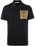 Givenchy Cobra Patch Polo Shirt, Men's, Size: Large, Black, Cotton/silk