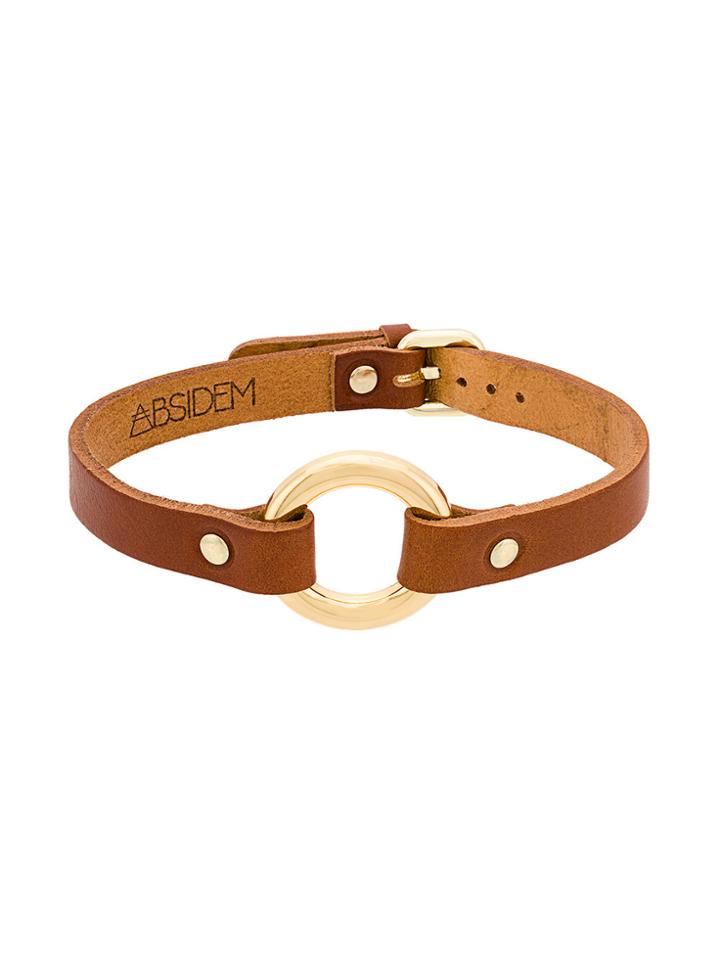 Absidem Ring Choker Necklace - Brown