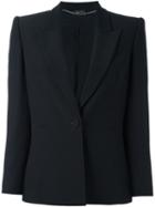 Alexander Mcqueen One Button Blazer, Women's, Size: 38, Black, Acetate/viscose/silk